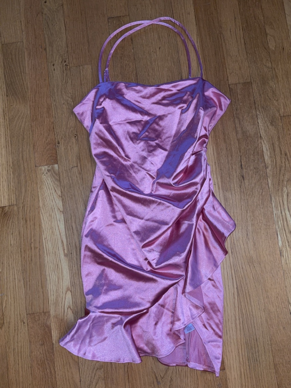 Emerald Sundae Rose Pink Satin Dress